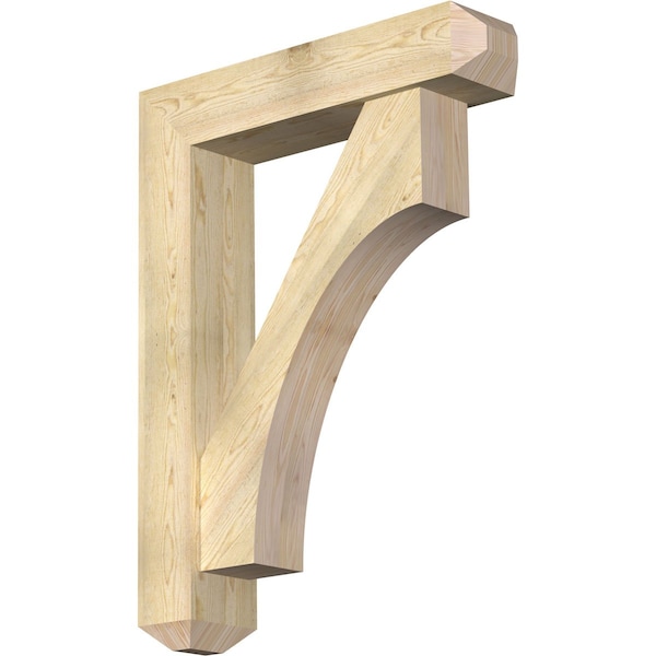 Ekena Millwork Westlake Craftsman Rough Sawn Bracket w/ Offset Brace, Douglas Fir, 8"W x 36"D x 48"H BKT0806X36X48WTL04RDF - main